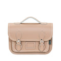 Leather Midi Satchel - Iced Coffee