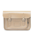 Handmade Leather Satchel - Iced Coffee