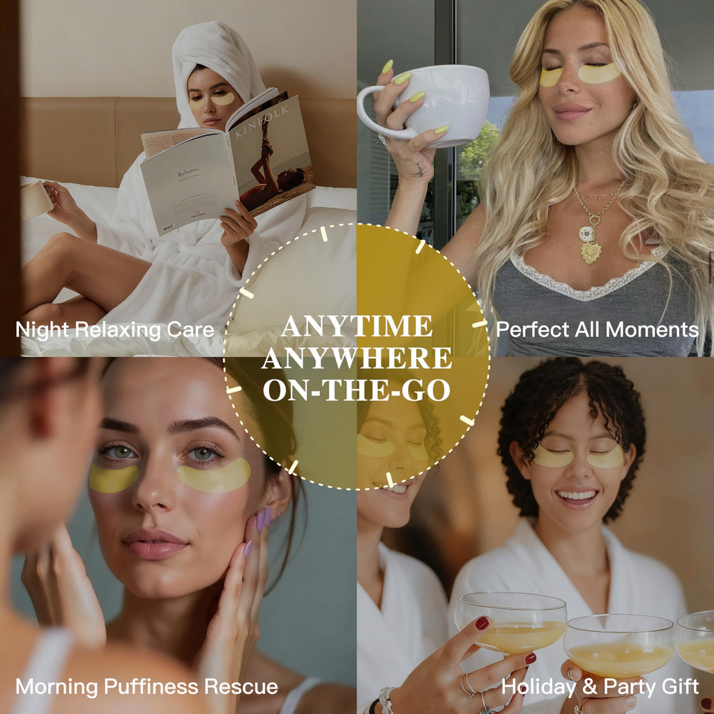 ICIKOL Collagen Under Eye Patches with Turmeric – Hydrating Undereye Mask (12 Pairs)