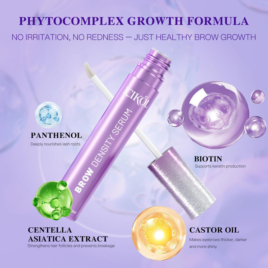 ICIKOL Eyebrow Growth Serum – 8ml Value Size, Vegan & Prostaglandin-Free