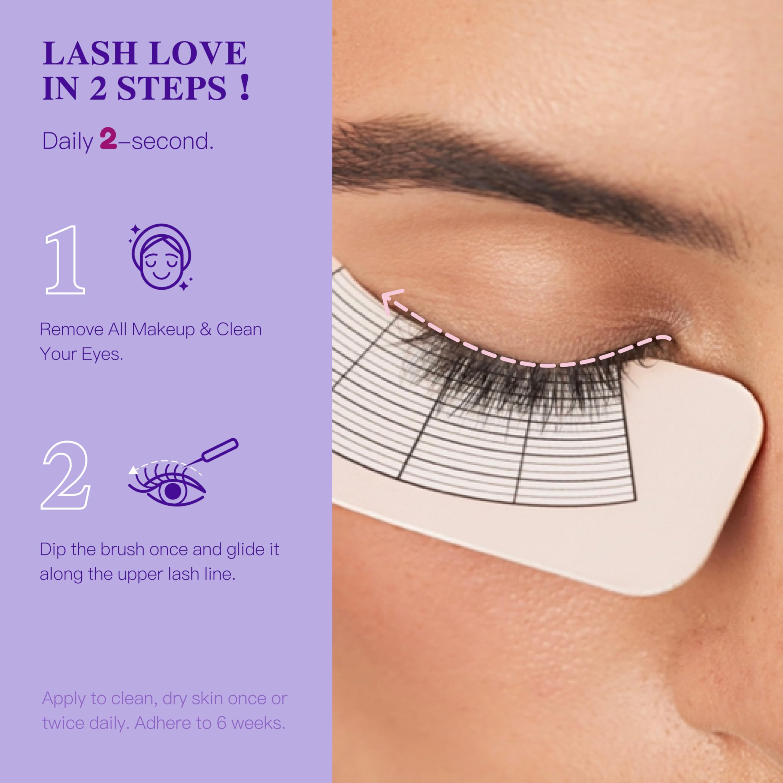 ICIKOL Lash Serum for Eyelash Growth | Advanced Peptide & Biotin Formula, Prostaglandin-Free, 16mL