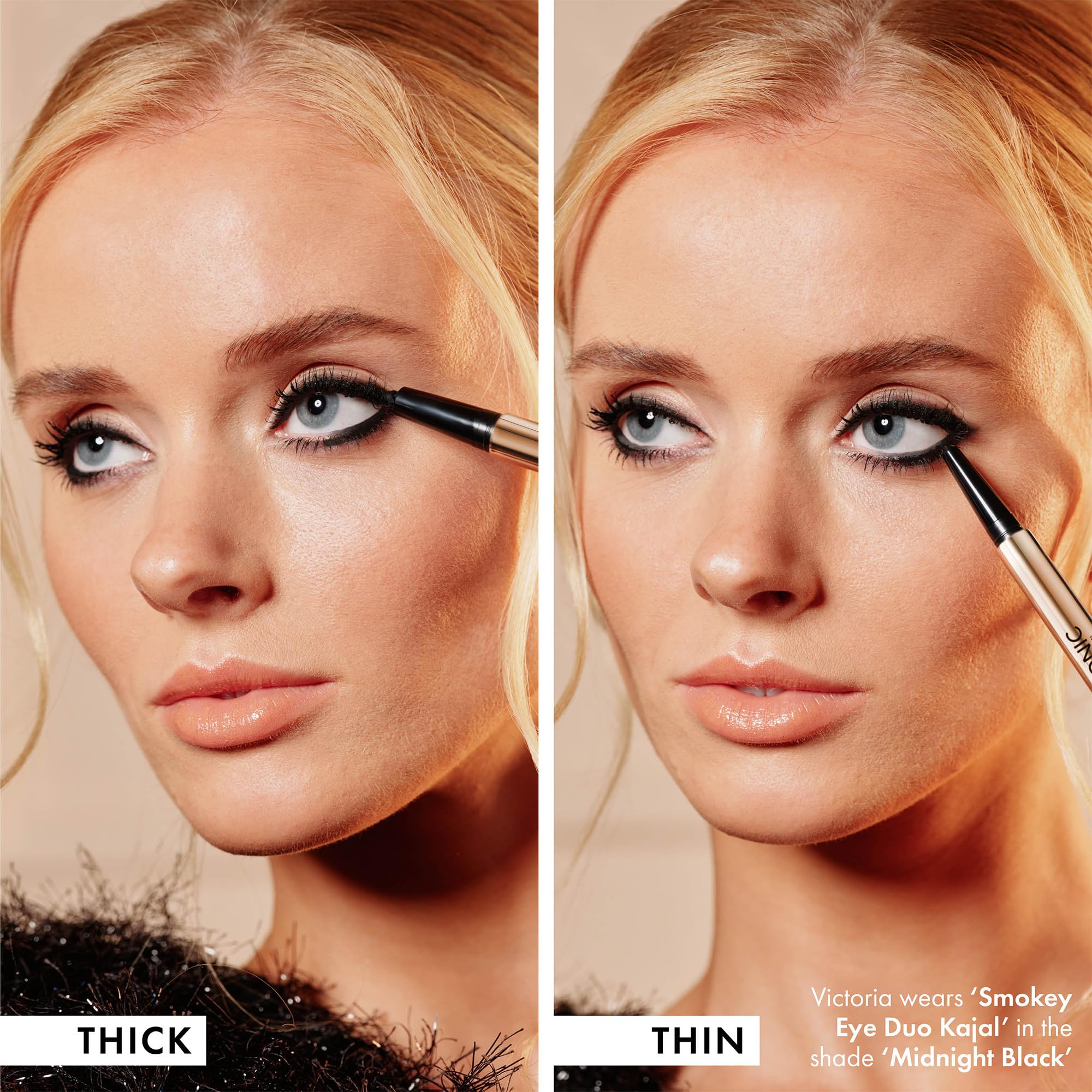 ICONIC LONDON Smokey Eye Duo Eyeliner – 2-in-1 Creamy, Water-Resistant, Cruelty-Free (Midnight Black) 0.027 oz