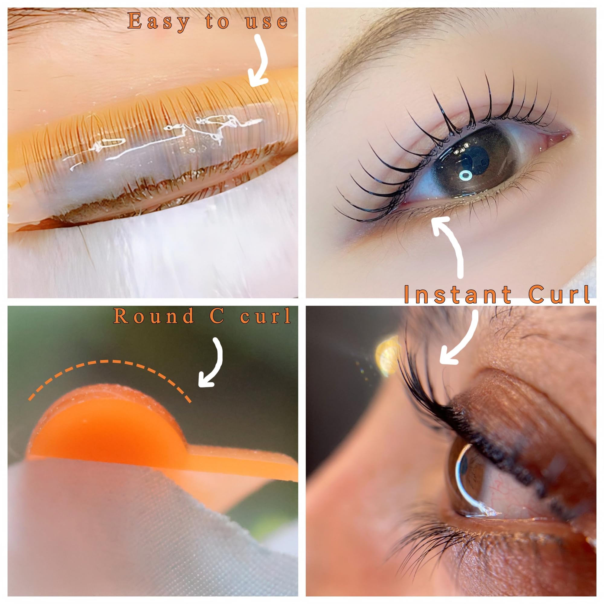 ICONSIAM Lash Lift Pads Flex Rods – Round C Curl Shields for Glueless Eyelash Lifting