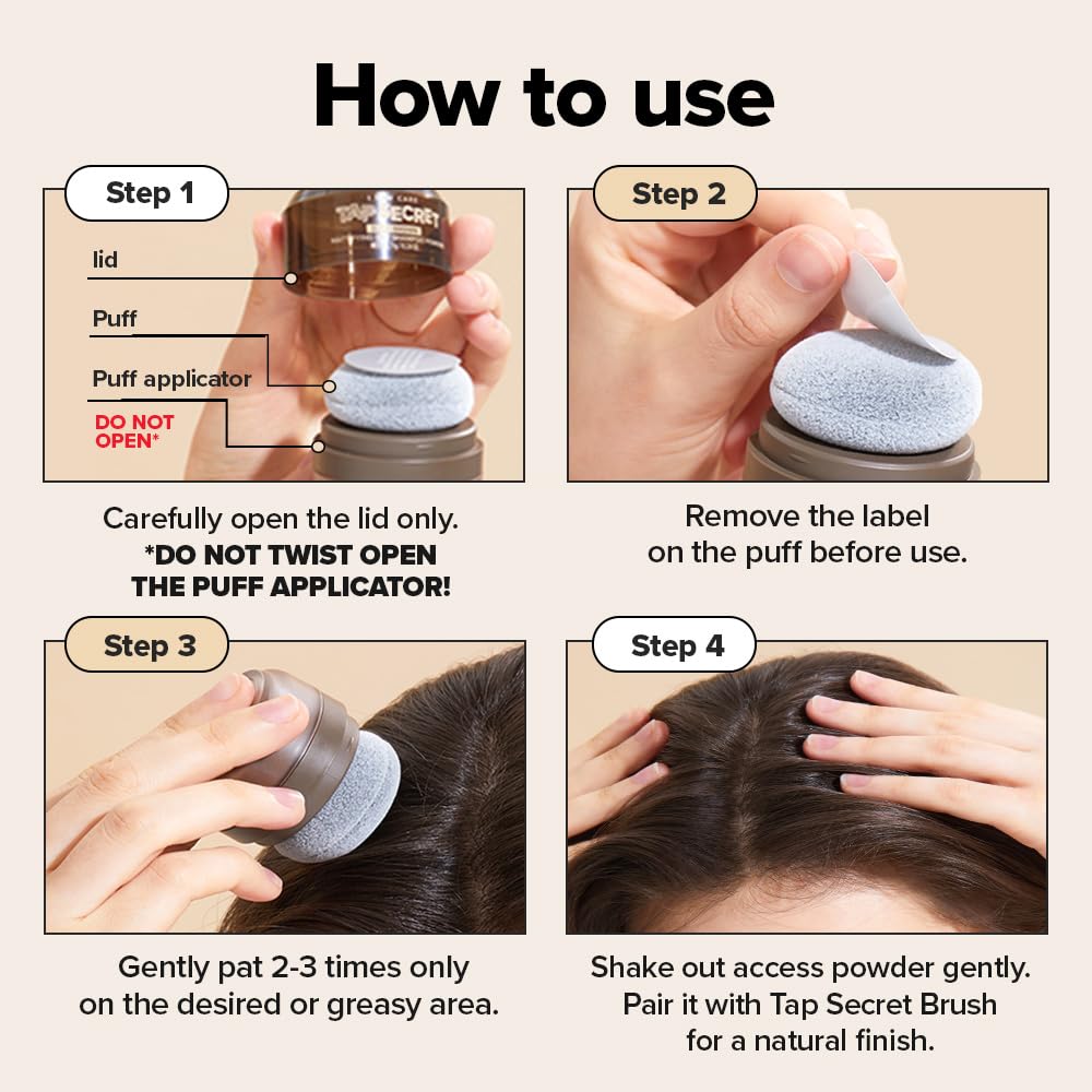 I DEW CARE Tap Secret Biotin Dry Shampoo – Dark Brown Refill 0.24 oz | Travel-Size, Non-Aerosol, Korean Ginseng