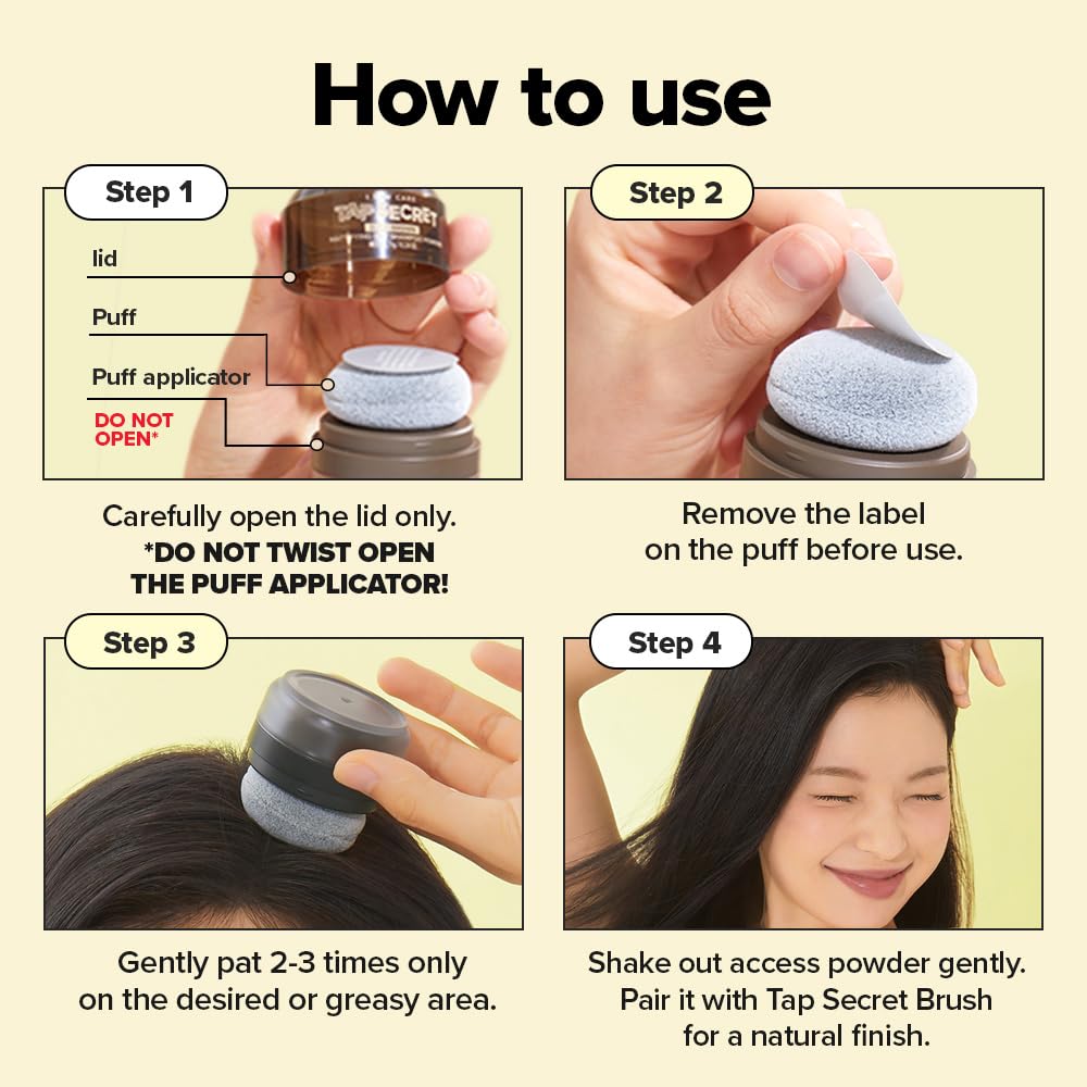 I DEW CARE Tap Secret Black Dry Shampoo – Biotin Clarifying, Brunette, Non-Aerosol, Refillable 0.26 oz