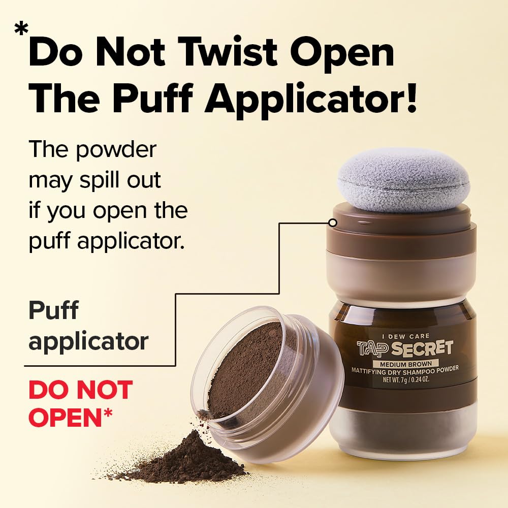 Tap Secret Biotin Dry Shampoo Duo — I DEW CARE Original & Dark Brown, Travel Size, Refillable