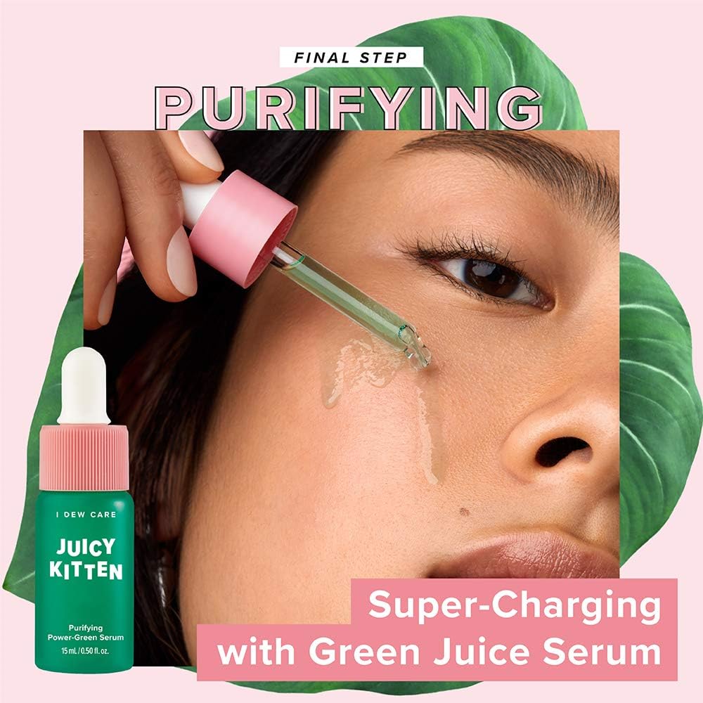 I DEW CARE Blemish Heartleaf Skincare Set – Kitten My Balance On | Foam Cleanser, Clay Mask & Serum