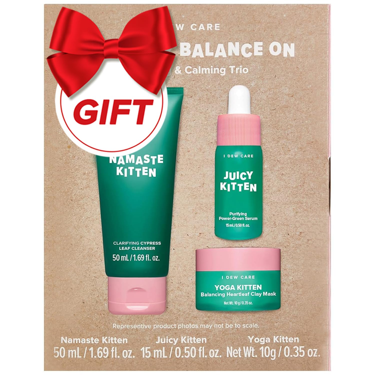 I DEW CARE Blemish Heartleaf Skincare Set – Kitten My Balance On | Foam Cleanser, Clay Mask & Serum