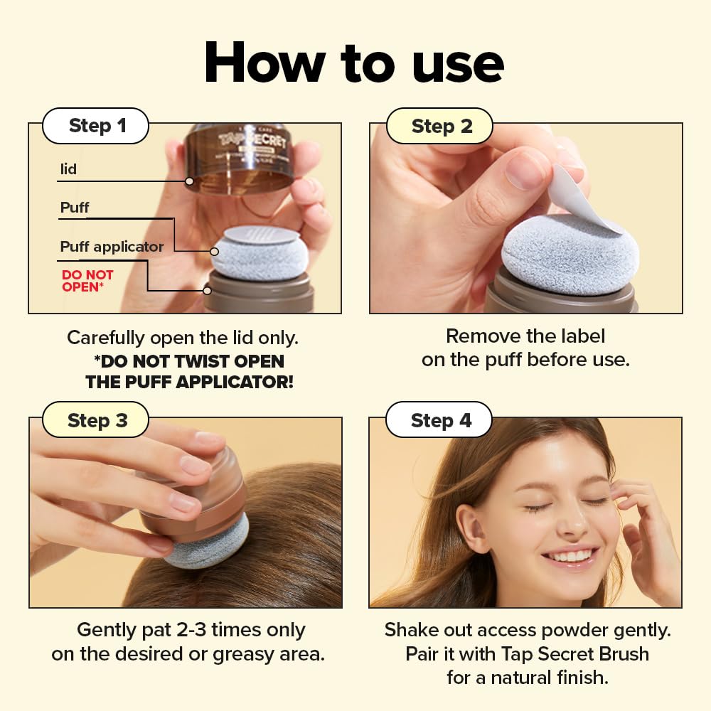 I DEW CARE Tap Secret Biotin Dry Shampoo – Brown | Non-Aerosol, Refillable Travel Size 0.26 oz