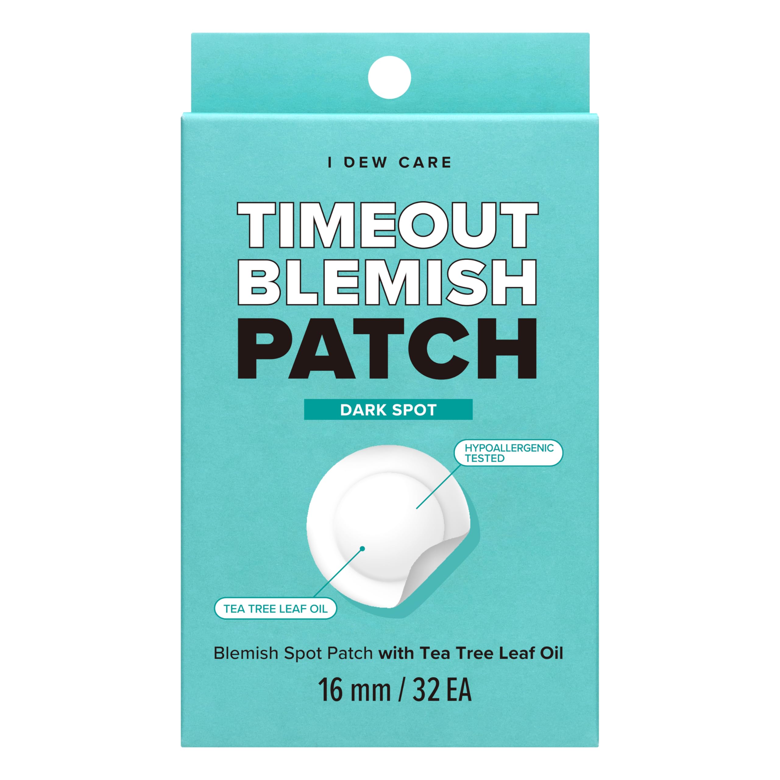 I DEW CARE Timeout Hydrocolloid Pimple Patch - Blemish & Dark Spot Care, Tea Tree Oil, 32 Count