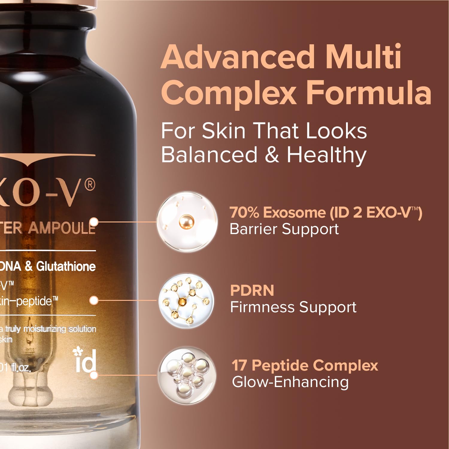 ID PLACOSMETICS Exo-V Booster Ampoule – 720,000 PPM Exosome Serum with PDRN & Glutathione