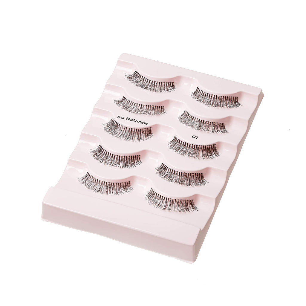 iENVY by KISS Au Naturale Human Hair Lashes – Natural Style, 5 Pairs per Pack, Pack of 2 (KPEM08)