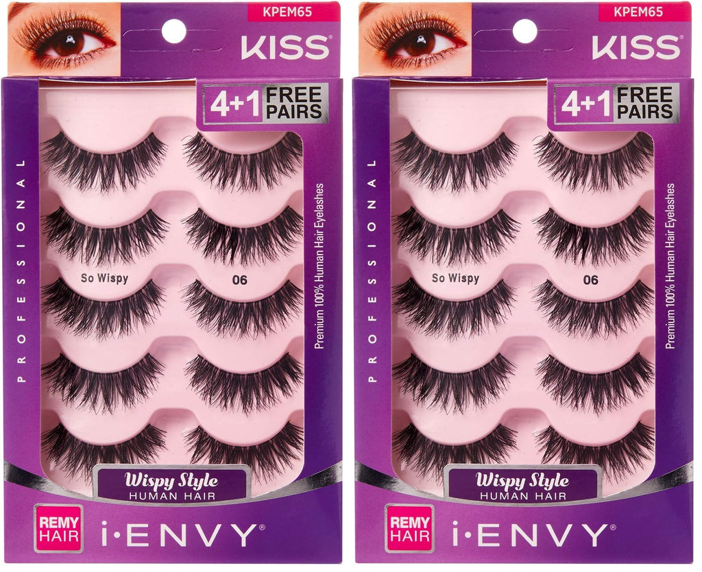 iENVY by KISS So Wispy Eyelashes – 5 Pairs Multi Pack (KPEM65), 2 Pack