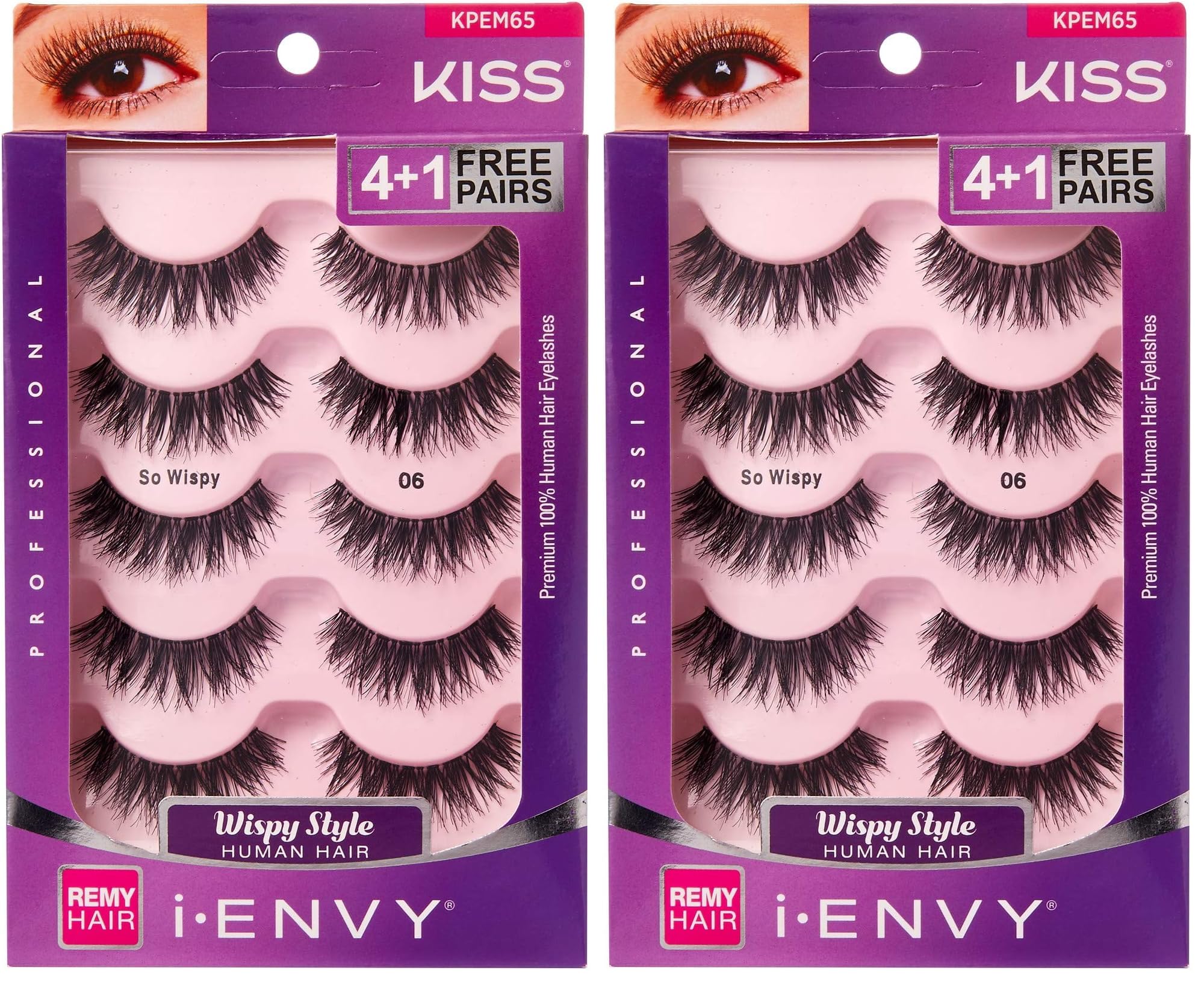 iENVY by KISS So Wispy Eyelashes – 5 Pairs Multi Pack (KPEM65), 2 Pack