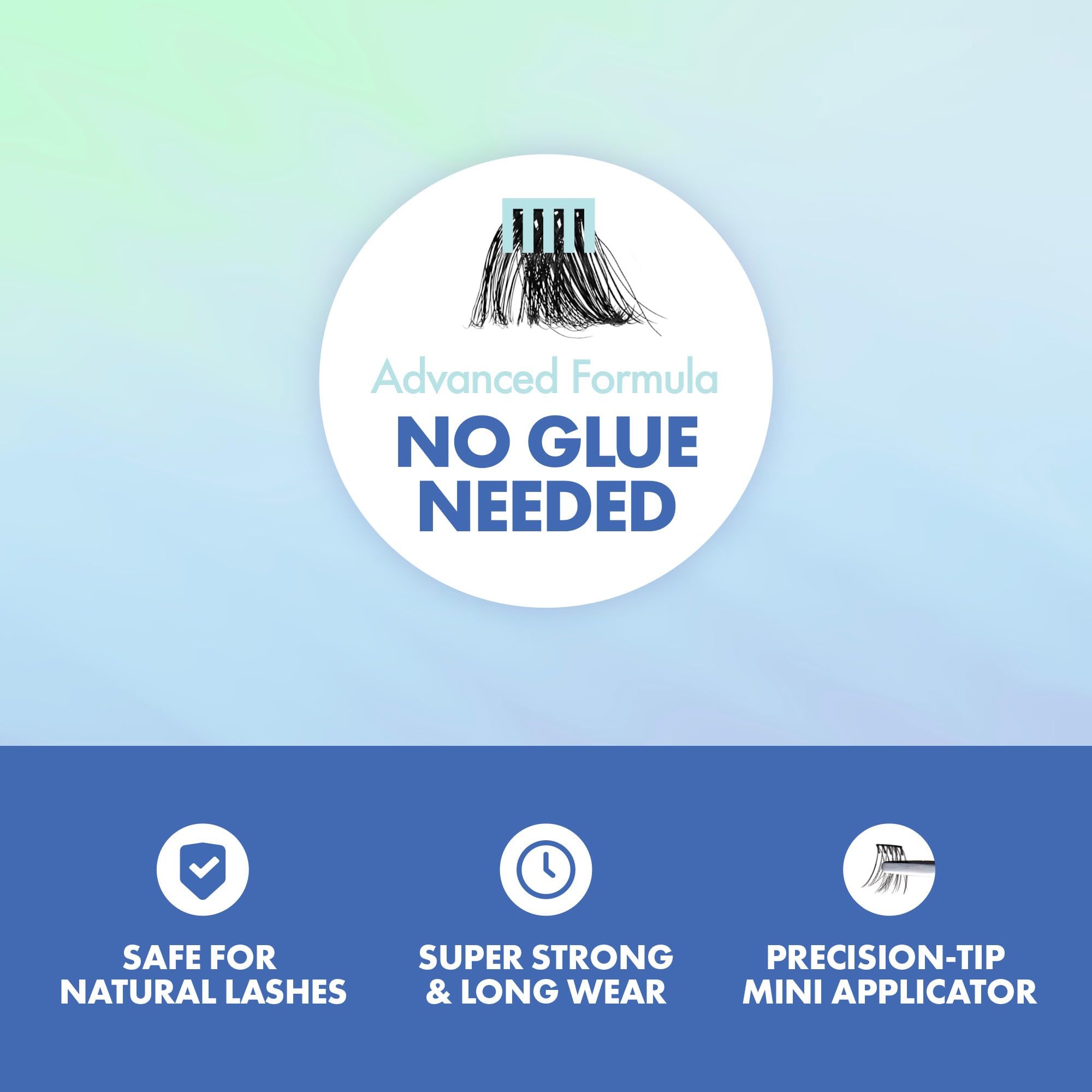 i•ENVY Press&Go Waterproof Self-Adhesive Lashes — No Glue, 22 Reusable Clusters