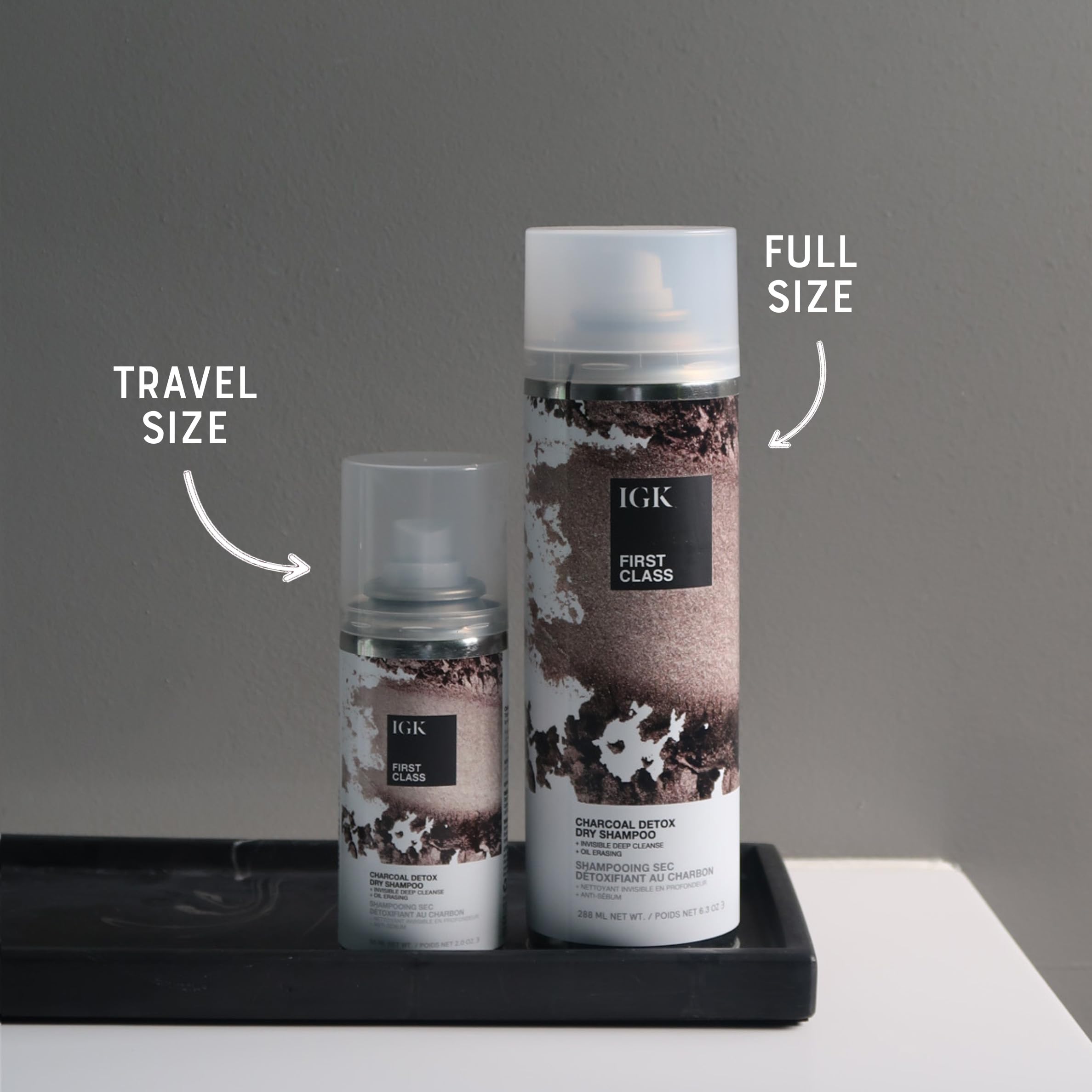 IGK First Class Charcoal Detox Dry Shampoo Travel Size | 2-Pack