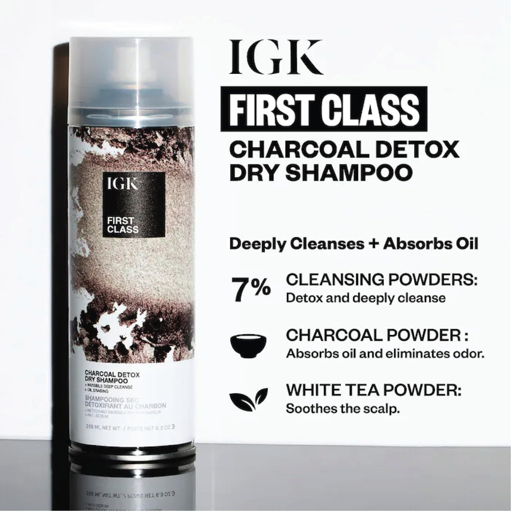 IGK First Class Charcoal Detox Dry Shampoo Travel Size | 2-Pack