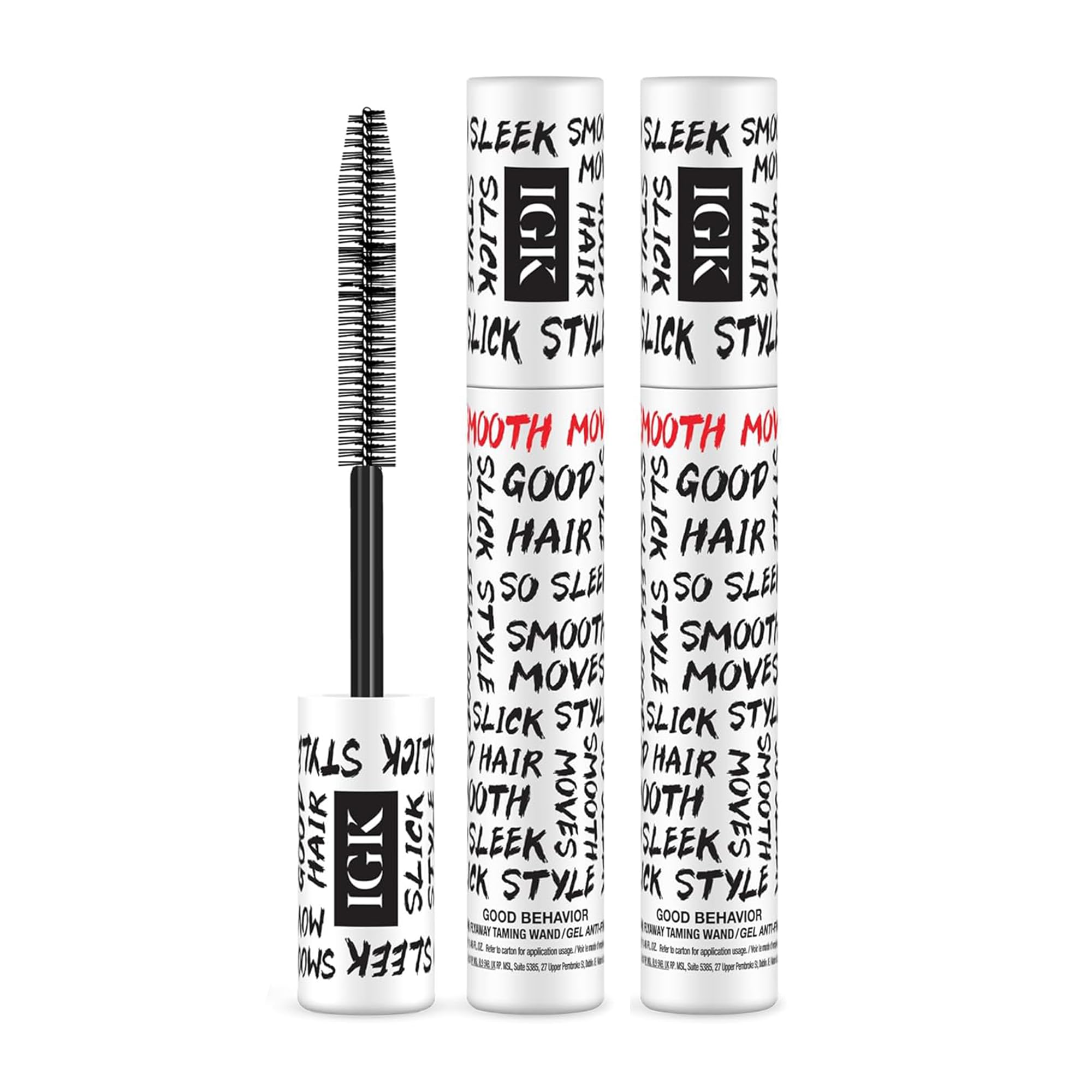 IGK Good Behavior Frizz & Flyaway Taming Wand (Pack of 2) – 24-Hour Frizz Control | Vegan + Cruelty-Free