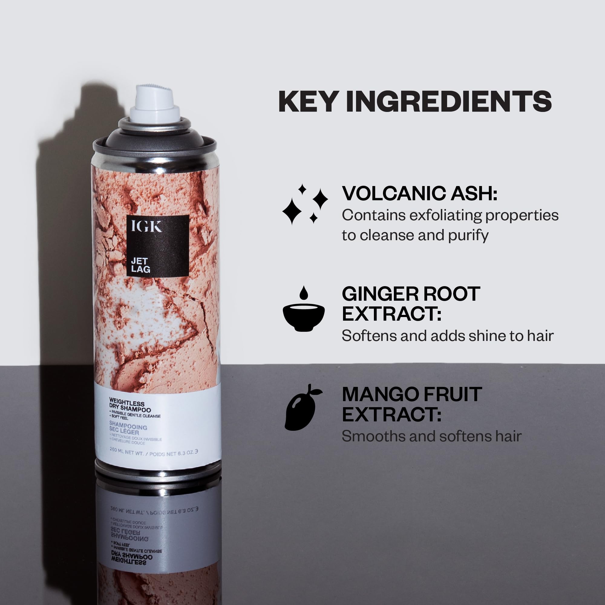 IGK Jet Lag Invisible Dry Shampoo – Weightless Refresh for Fine Hair | Vegan & Cruelty-Free | 6.3 Oz