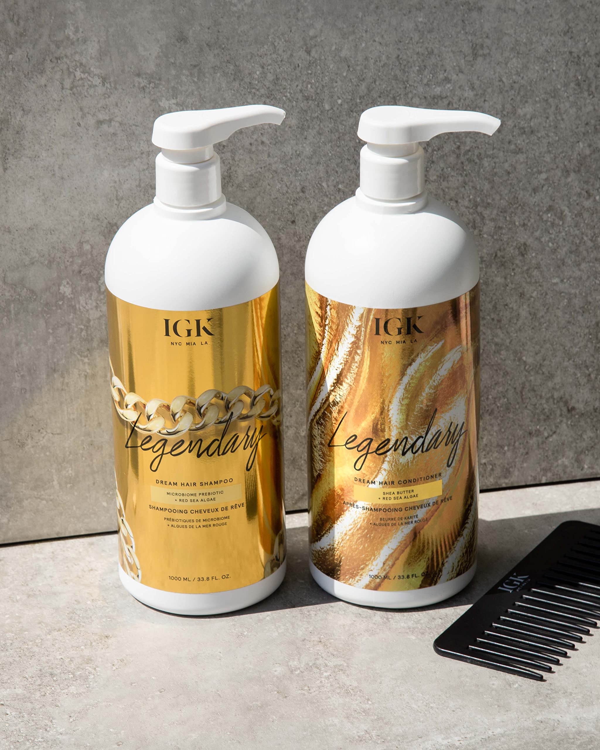 IGK LEGENDARY Dream Hair Conditioner Liter – Healthy, Hydrated Shine | Vegan + Cruelty-Free | 33.8 oz