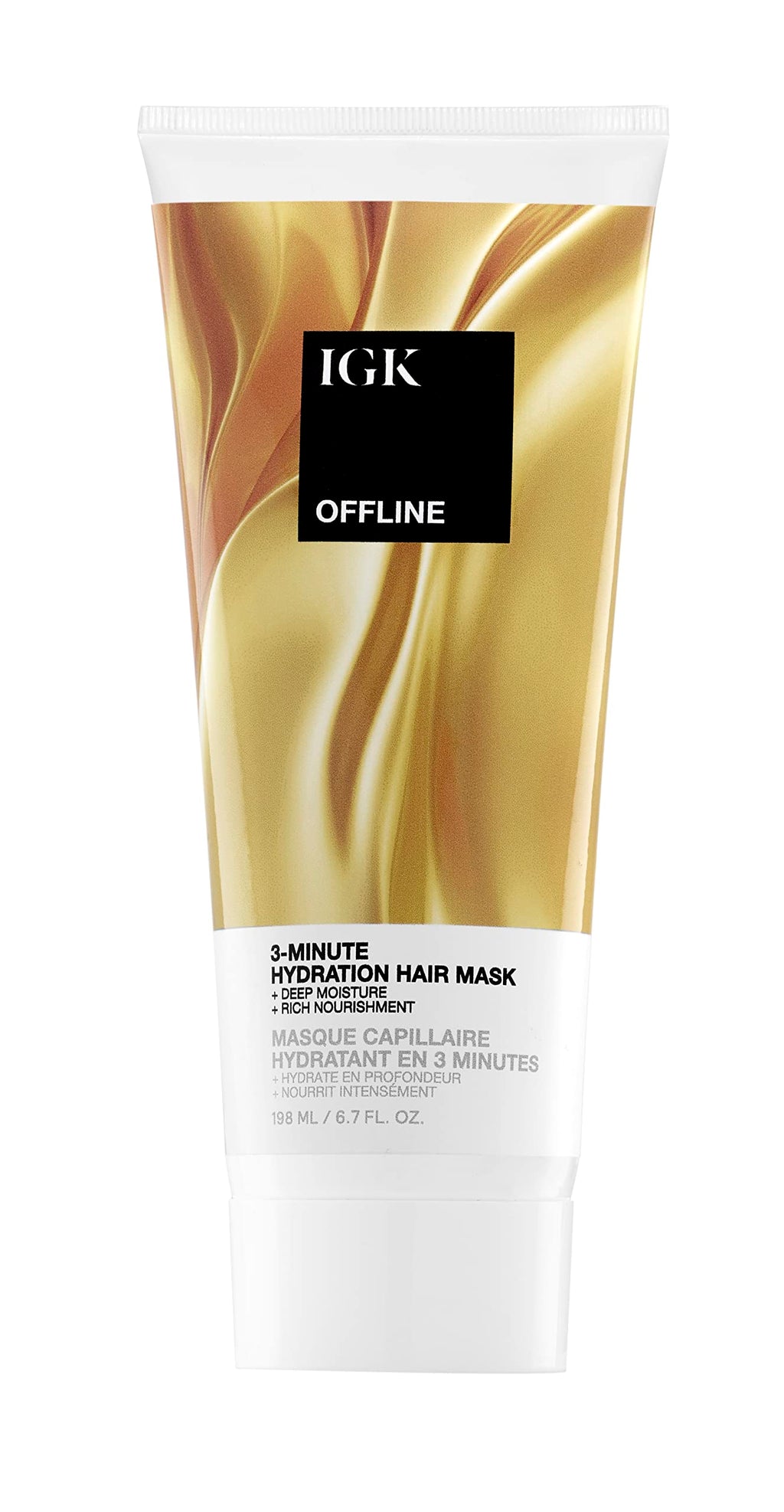 IGK Offline 3-Minute Hydration Hair Mask | Moisture, Nourishment & Shine | Vegan & Cruelty-Free | 6.7 oz