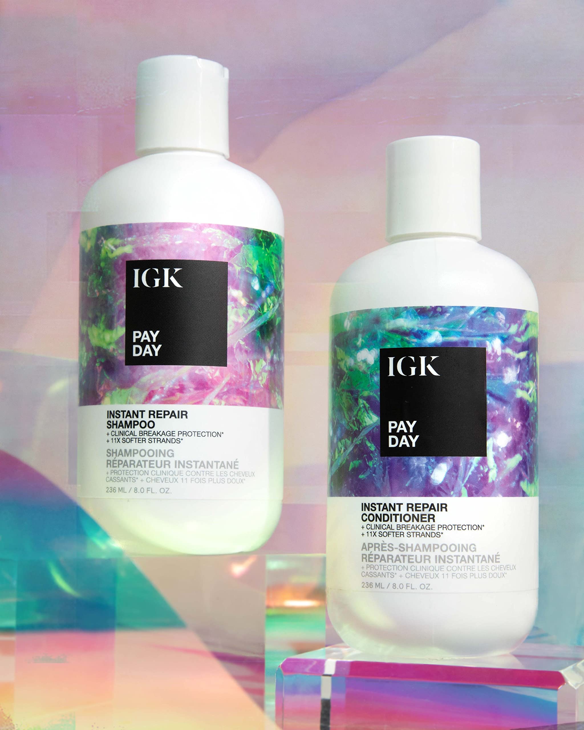 IGK Pay Day Instant Repair Shampoo Liter | Bond-Building & Damage Repair | Vegan & Cruelty-Free | 33.8 oz