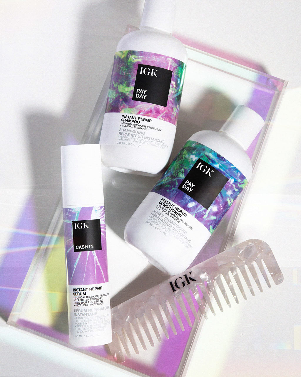 IGK PAY DAY Instant Repair Conditioner | Bond-Building, Vegan & Cruelty-Free | 8 Oz