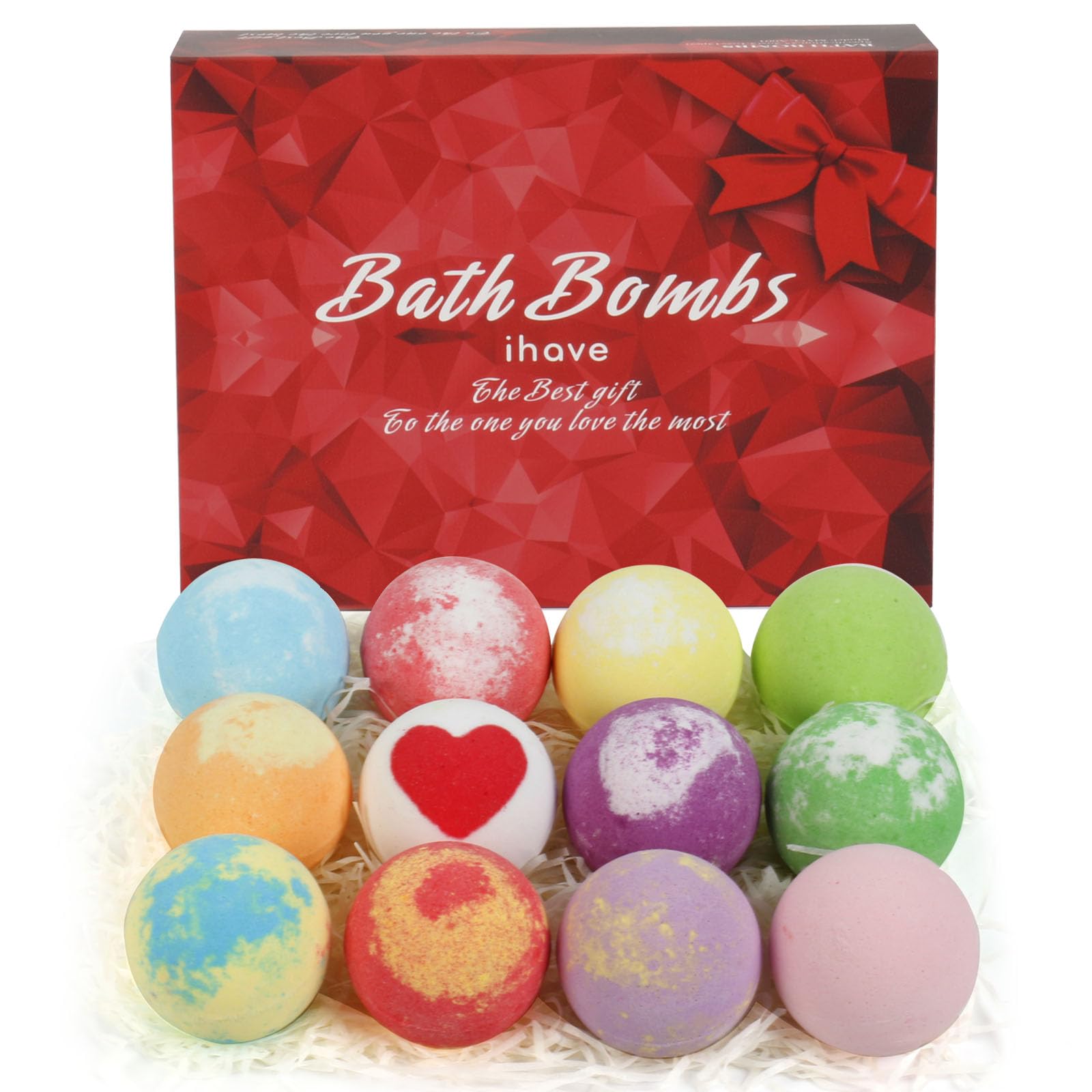 iHave Bath Bomb Gift Set for Kids & Women — 12 Natural Handmade Fragrances