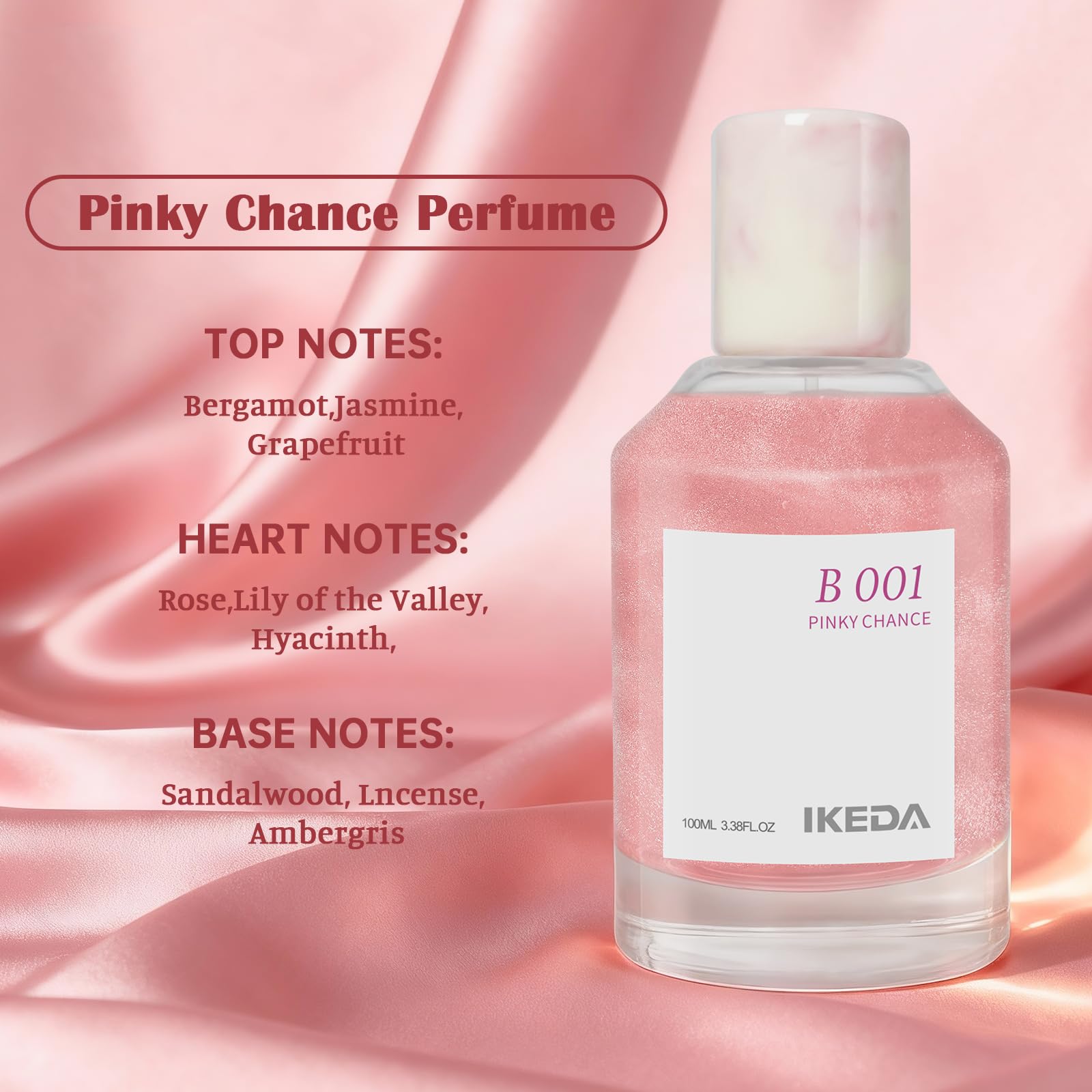 Ikeda style-life Ikeda Women's Eau de Parfum 100 ml – Long-Lasting Floral Fragrance with Rose, Jasmine & Sandalwood