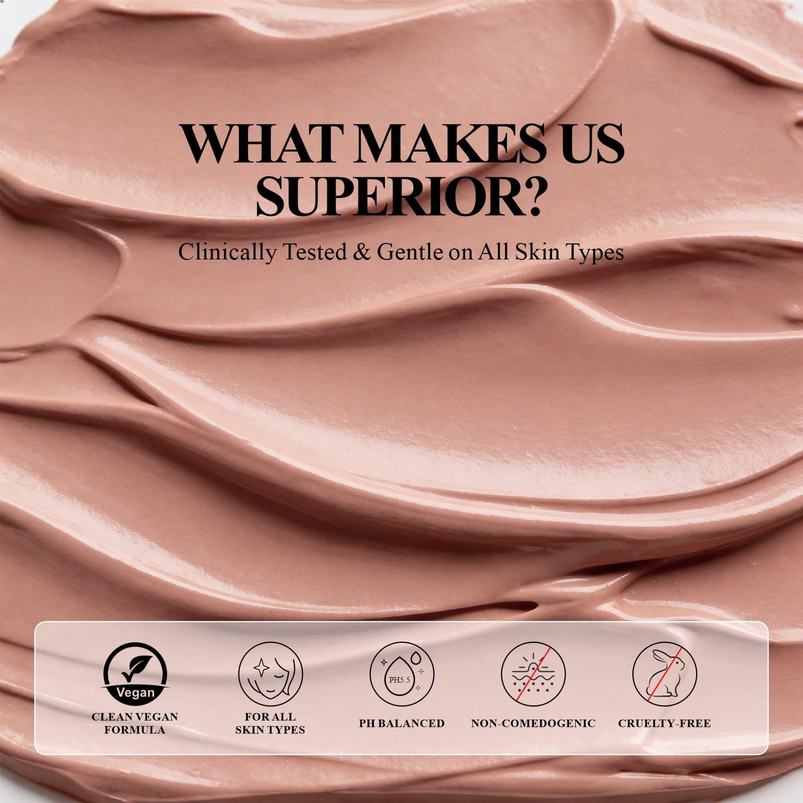 ICIKOL Deep Cleansing Red Clay Mask with Glacial Minerals – 5.3 oz Hydrating Mud Mask + Brush