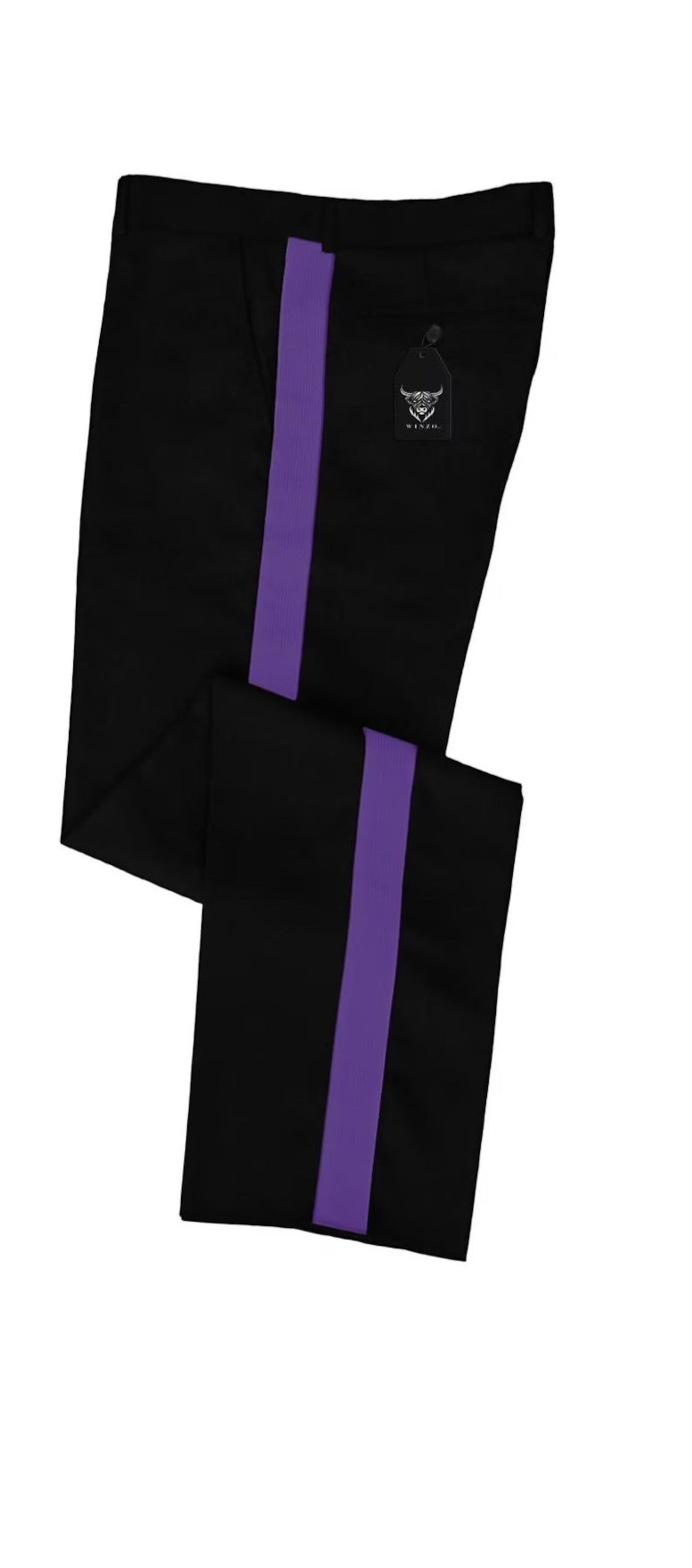 Napoleonic Hussar Military Jimi Hendrix-Style Stripe Wool Pant – Available in Custom Colors & Sizes
