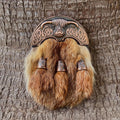 Highland Bull Cantle Fur Sporran with Celtic Knotwork – Premium Scottish Kilt Sporran
