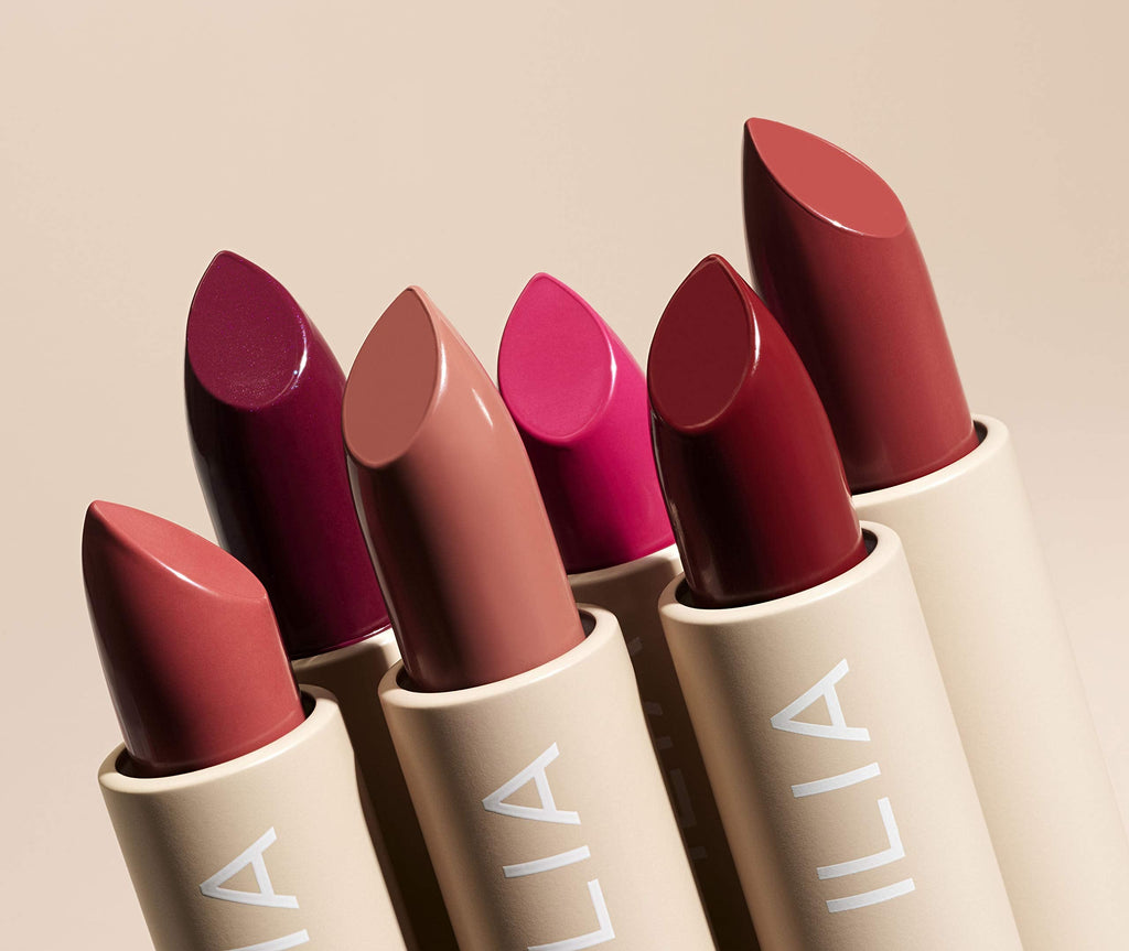 ILIA Color Block Lipstick Knockout — Bold Magenta, Non-Toxic, Vegan, Long-Lasting Hydration