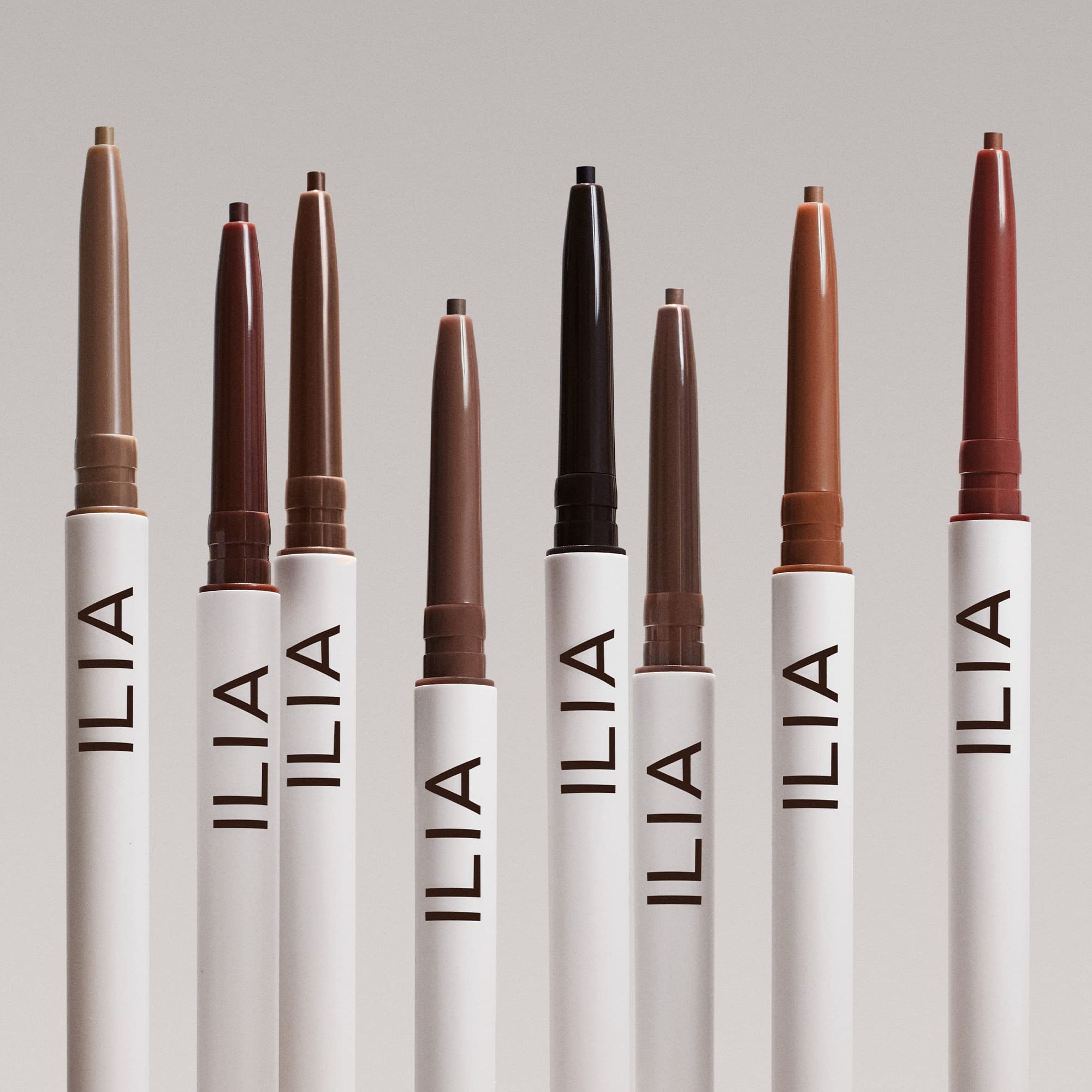 ILIA In Full Micro-Tip Brow Pencil with Spoolie - Dark Brown | Buildable Pigment, Fade-Resistant, Fragrance-Free & Silicone-Free | Safe for Sensitive Eyes | Vegan & Cruelty-Free