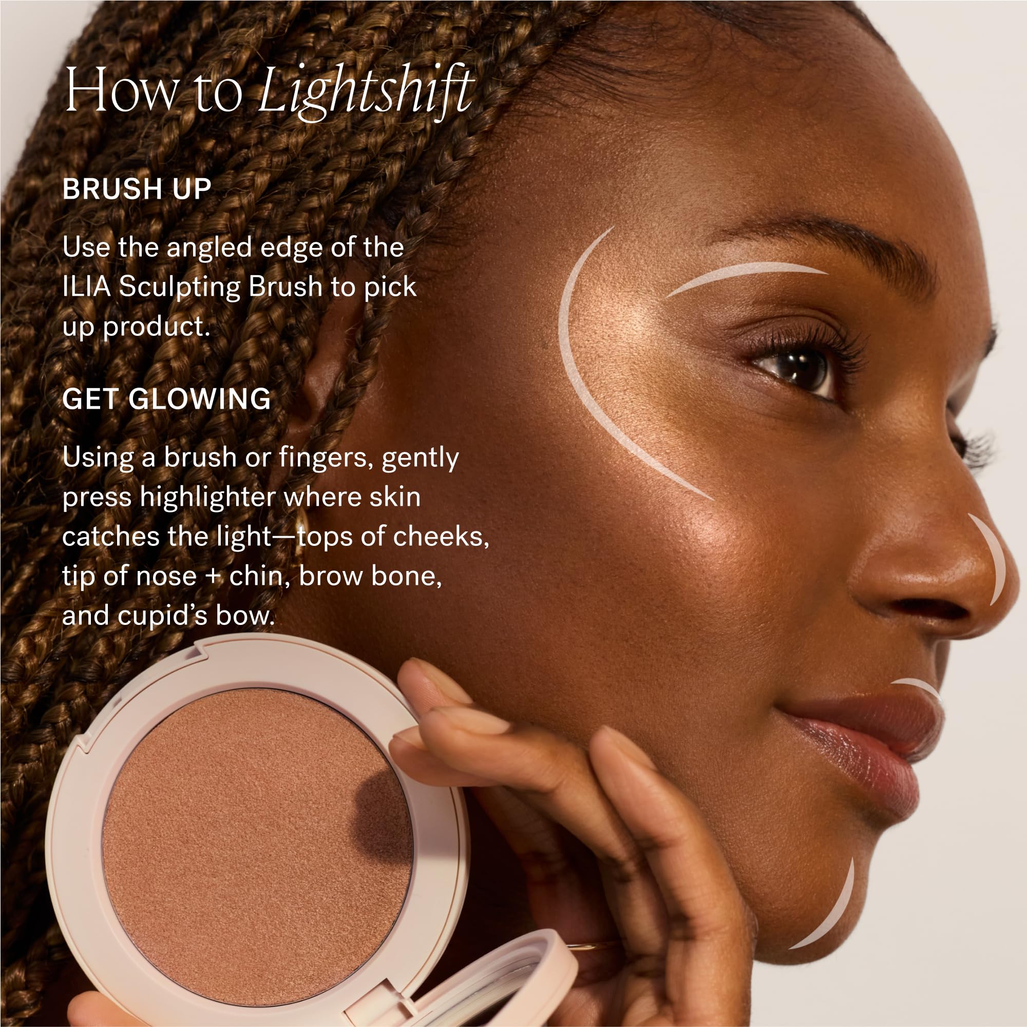 ILIA Lightshift Cream Highlighter Arc Peachy Gold | Non-Comedogenic, Vegan & Cruelty-Free