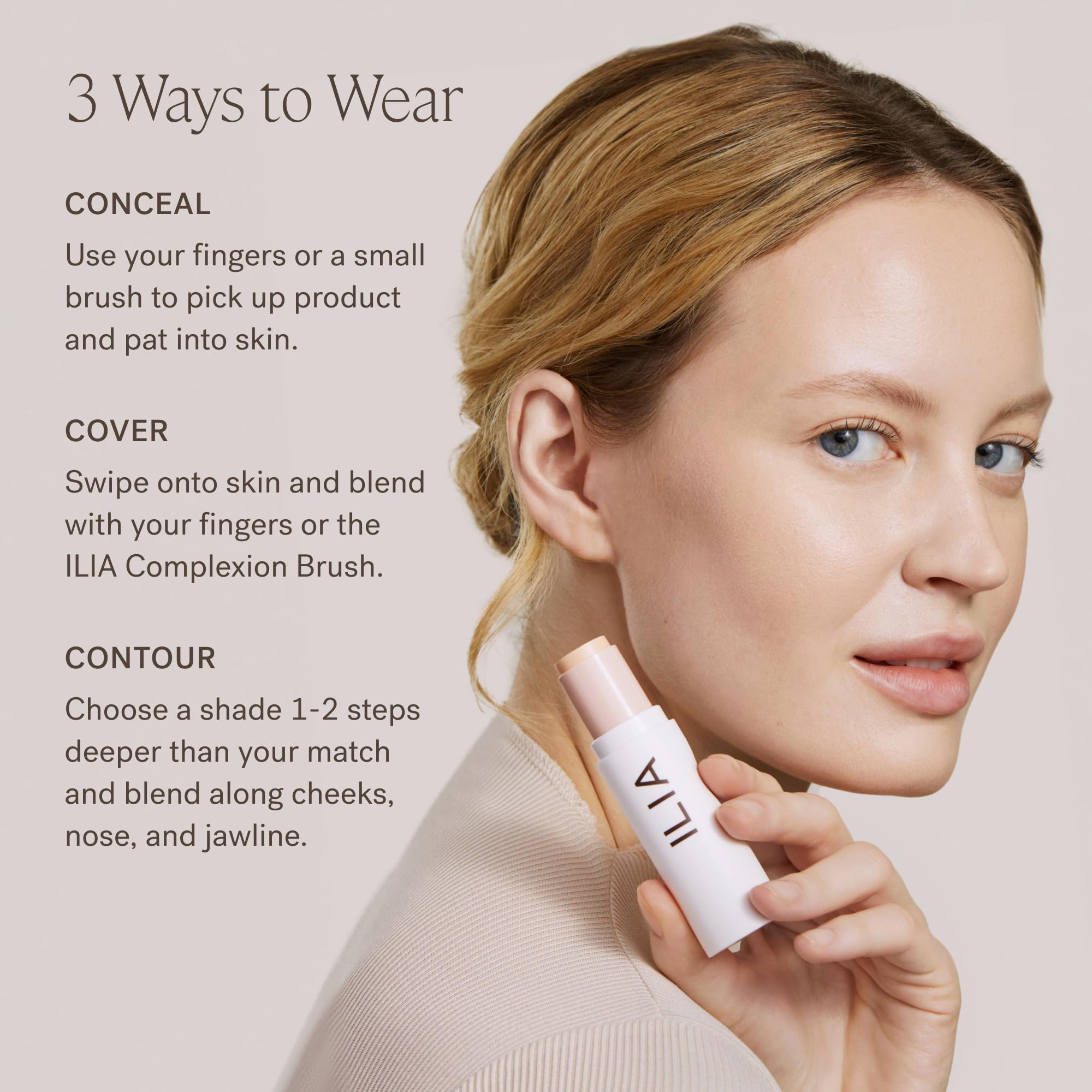ILIA Skin Rewind Complexion Stick – Foundation + Concealer + Skincare in Shade 25N Elm