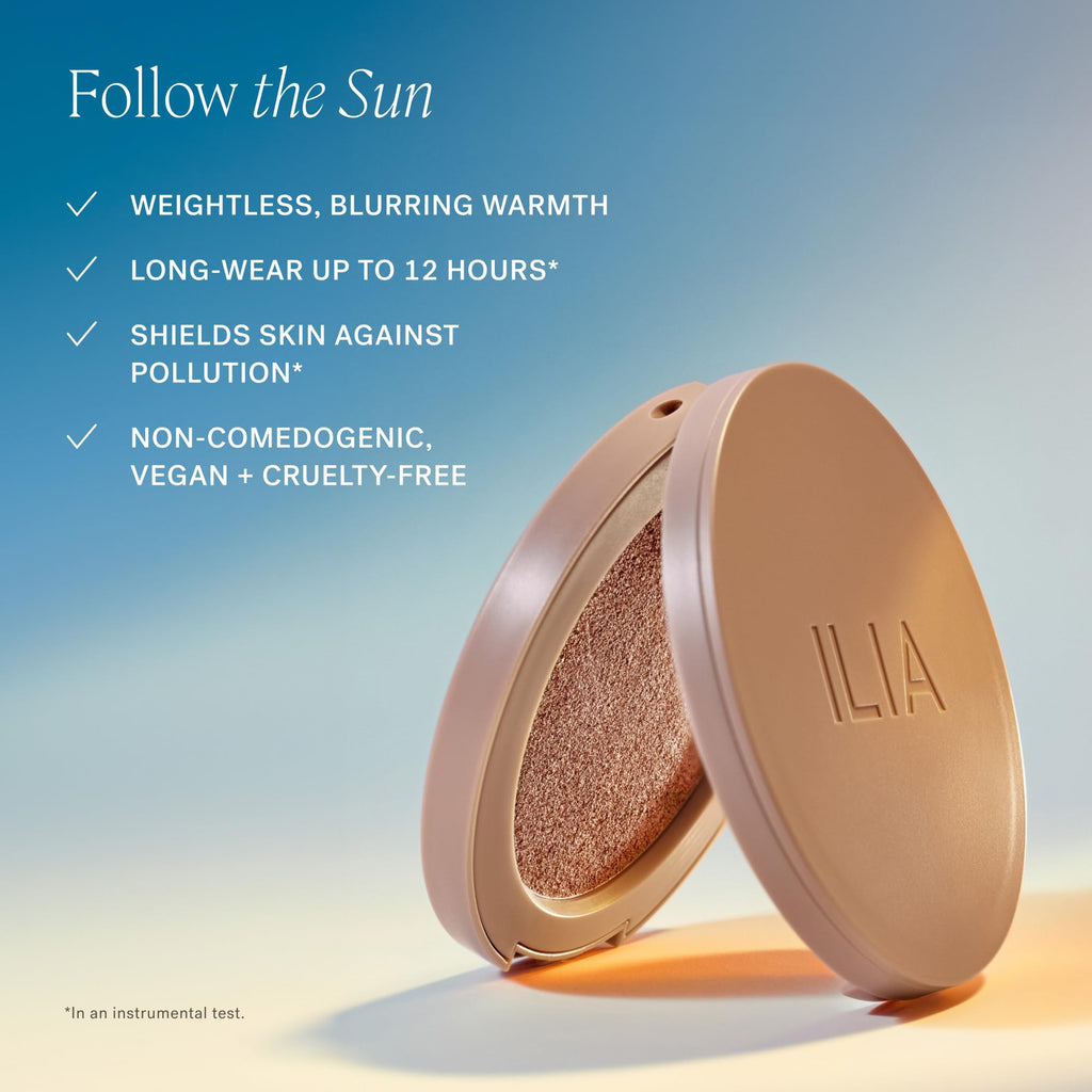ILIA Sunshift Cream Bronzer Ray – Warm Golden Bronze | Non-Comedogenic, Long-Lasting, Vegan