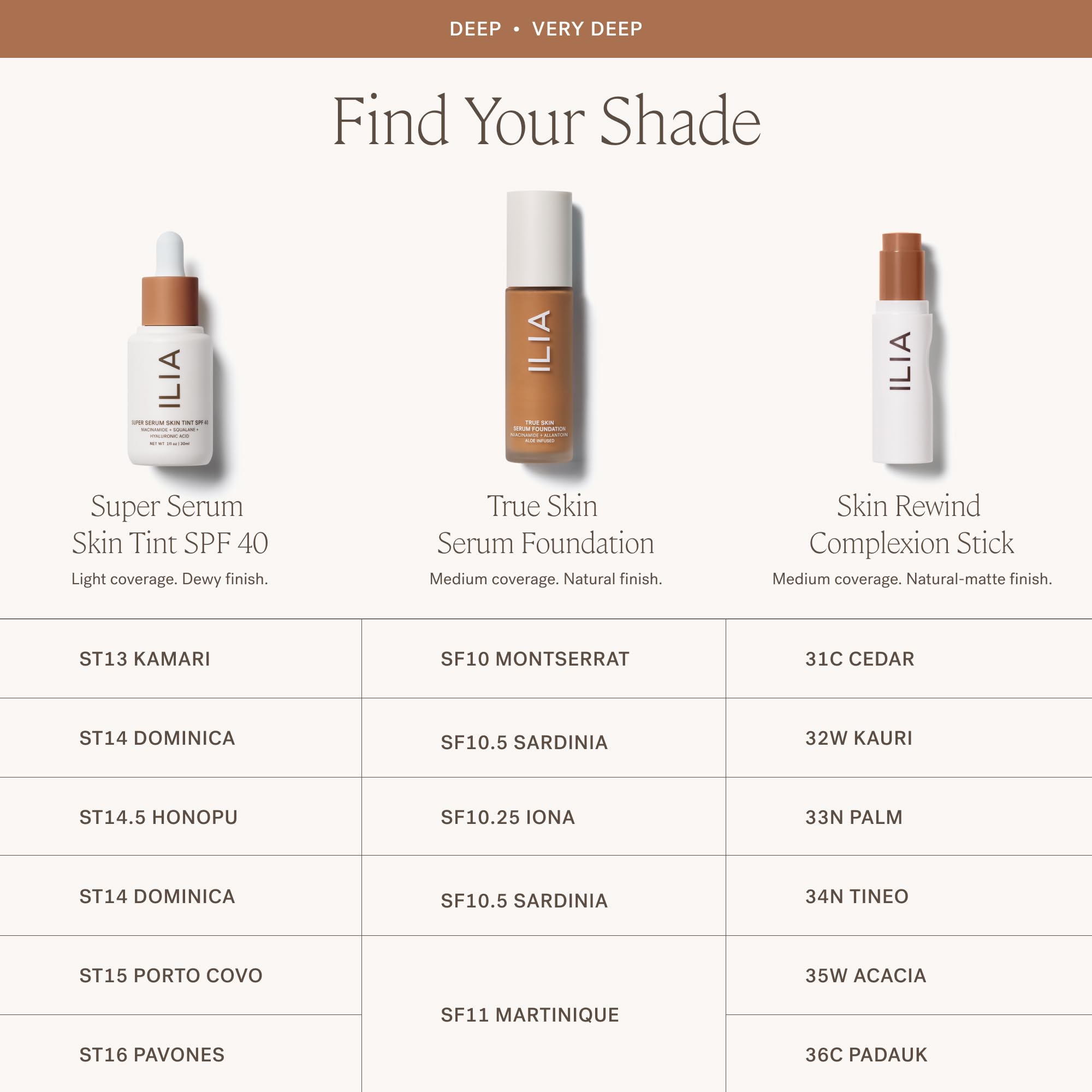 ILIA True Skin Serum Foundation | Buildable, Weightless Coverage • Non-Comedogenic • Vegan • Sensitive-Skin Safe