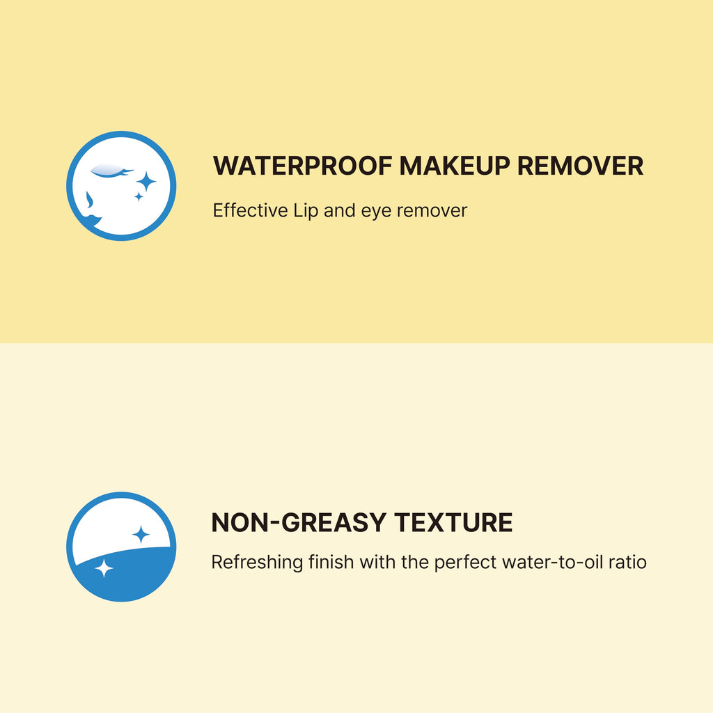 Illiyoon Fresh Moisture Lip & Eye Makeup Remover - Gentle Waterproof Removal with Fermented Yuzu, Fragrance & Paraben-Free | 0.14 Fl.Oz (300ml)