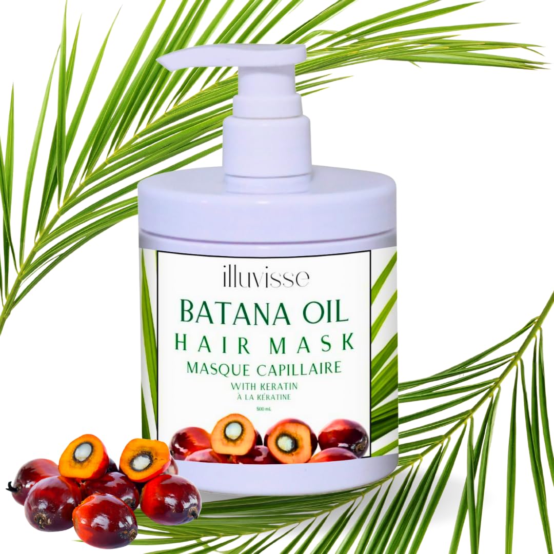 ILLUVISSE Batana Oil Hair Mask with Keratin – Deep Conditioning for Damaged Hair (500mL)