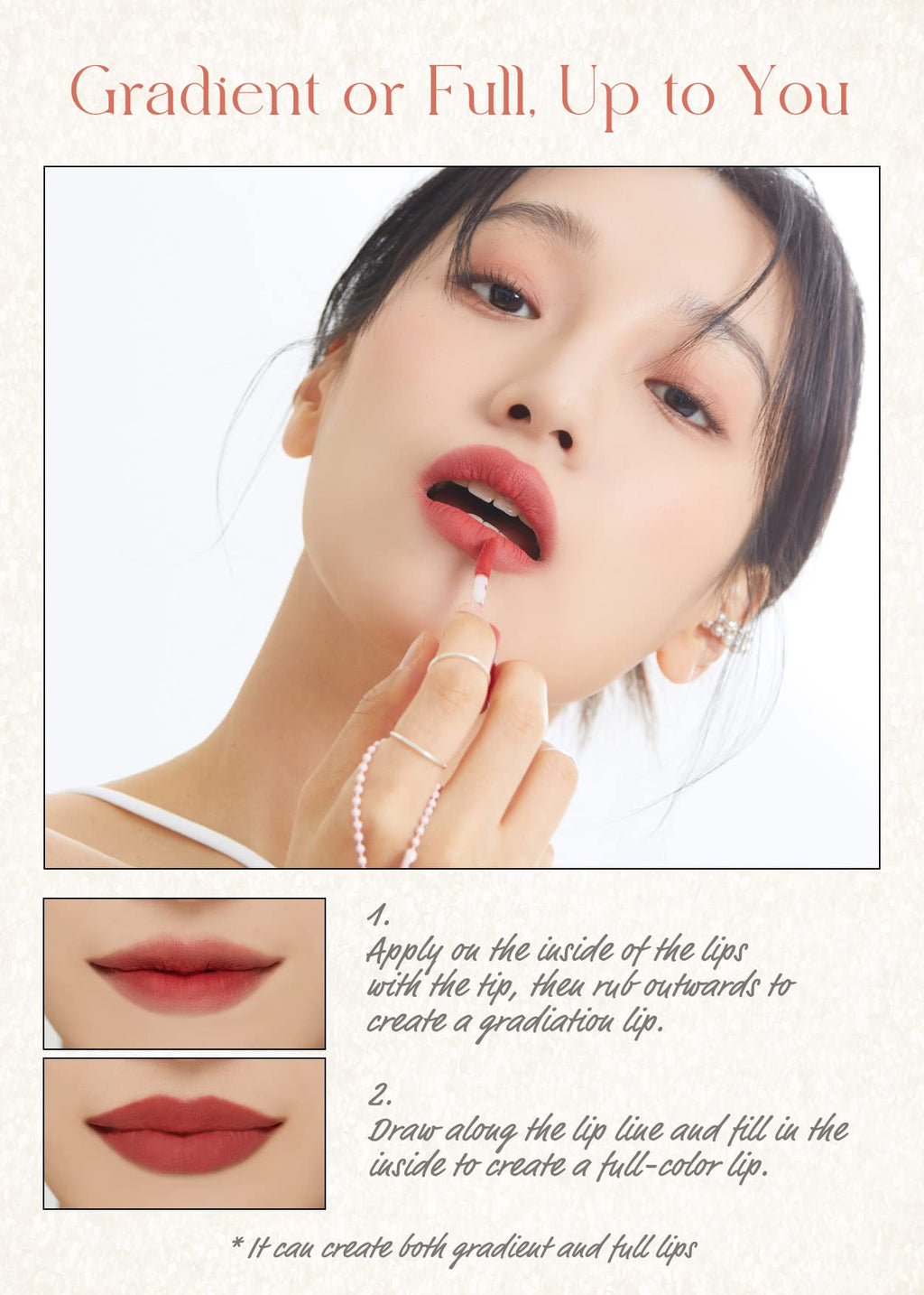 I'M MEME Color Key Ring Velvet Lip Tint 07 Muted Plum | Long-Lasting Matte Lip Tint, Keyring Packaging, 2.8g