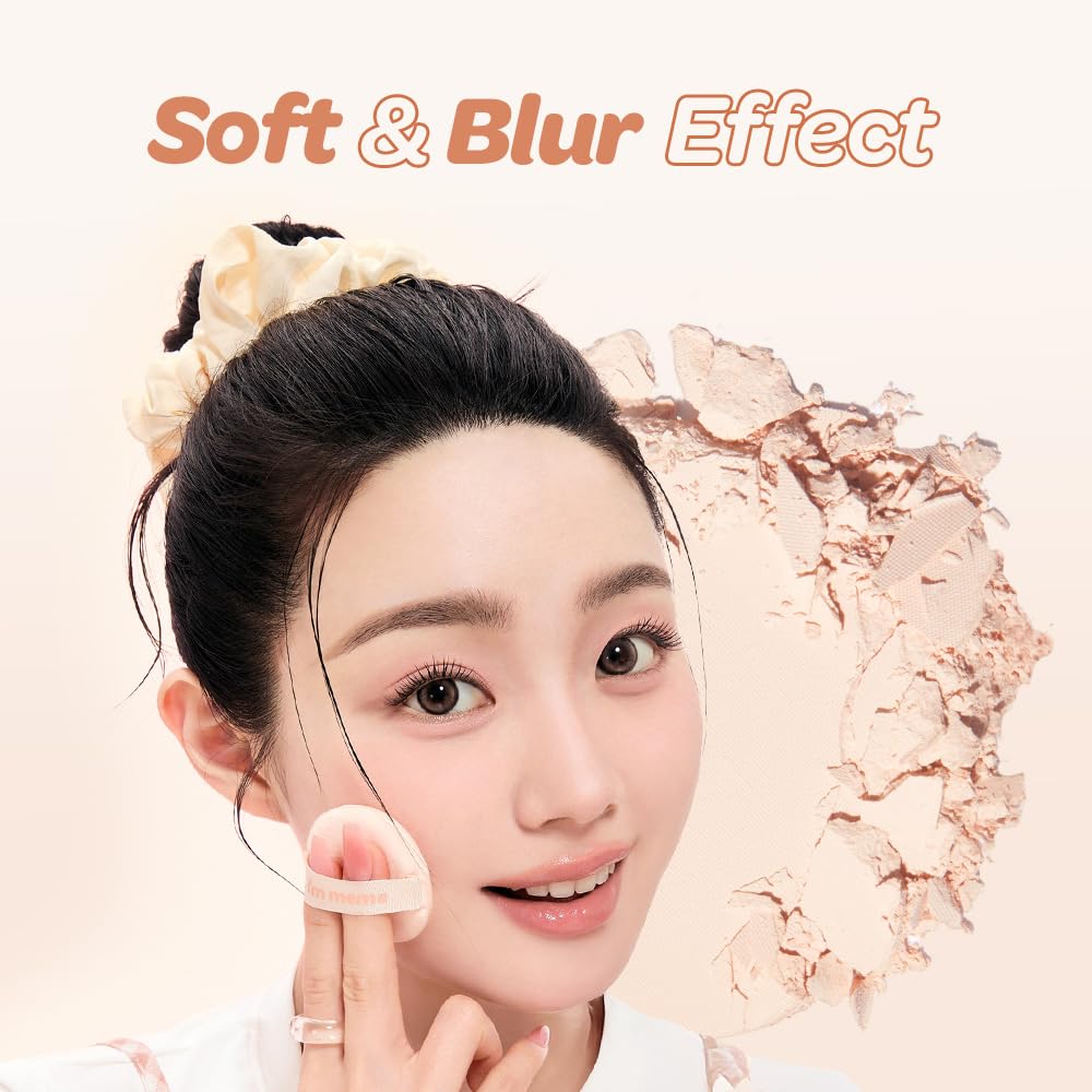 I'M MEME Compact - Skin Fit Tone Up Pact | Flawless Finish Powder, Aqua Sebum, Oil Control, 0.35 oz
