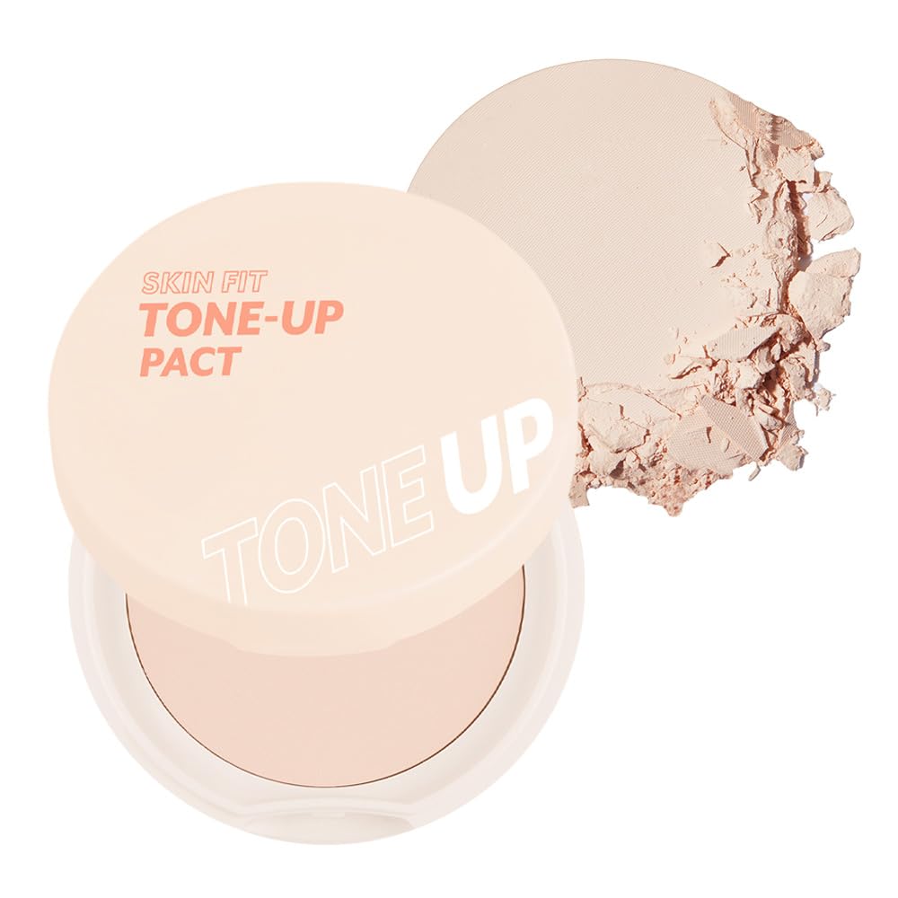 I'M MEME Compact - Skin Fit Tone Up Pact | Flawless Finish Powder, Aqua Sebum, Oil Control, 0.35 oz