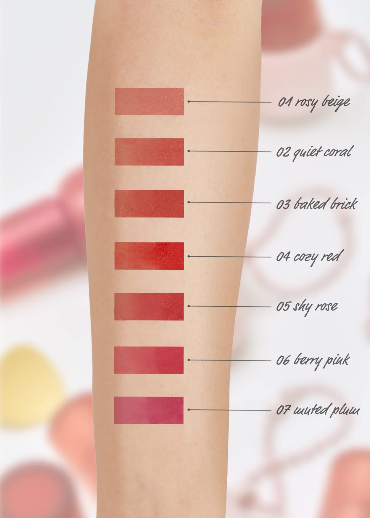 I'M MEME Color Key Ring Velvet Lip Tint 07 Muted Plum | Long-Lasting Matte Lip Tint, Keyring Packaging, 2.8g