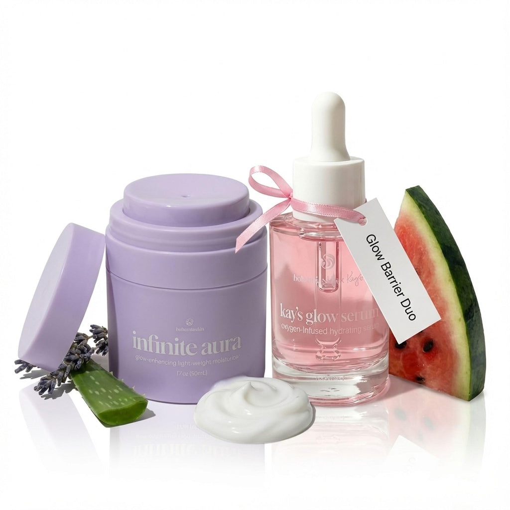 Bohemia Skin Kay’s Glow Serum & Infinite Aura Moisturizer Bundle — THD Vitamin C Serum + Copper Peptide Barrier Cream