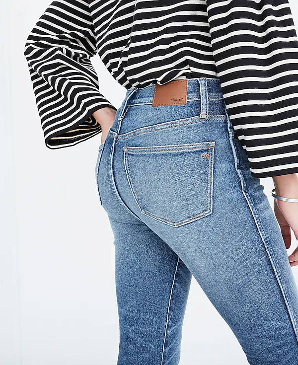 Madewell 10" High-Rise Skinny Jeans in Cordova Wash: Button-Front Edition