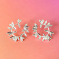 Tia Silver Wreath Earrings