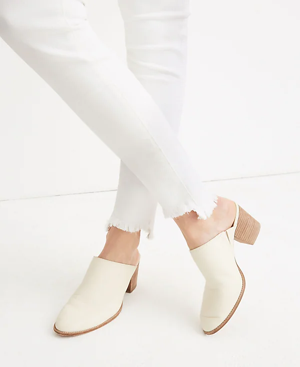 Madewell 10" High-Rise Pure White Skinny Jeans Step-Hem Edition