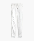 Madewell 10" High-Rise Pure White Skinny Jeans Step-Hem Edition