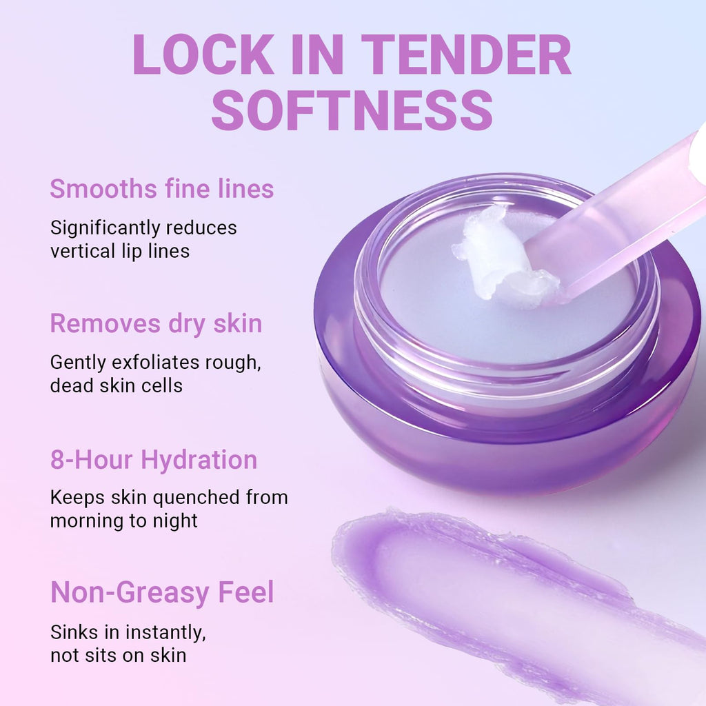 iMethod Lip Mask Overnight - Grape Lip Sleeping Mask with Hyaluronic Acid for Deep Hydration